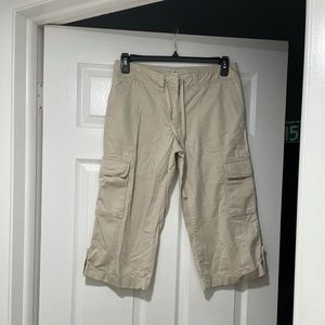 - - Tommy Hilfiger women's khaki cropped cargo pants 8